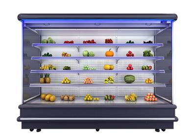 China 2000L Multideck Open Chiller For Vegetable Supermarket Display Showcase for sale
