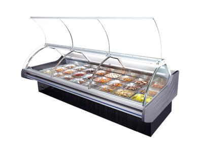 China Large Capacity Food Cabinet Deli Display Freezer Refrigerator Size Color Customized for sale