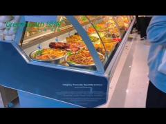 Supermarket Commercial Display Freezer Deli Food Open Display Refrigerator