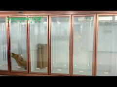 CE ROHS Commercial Display Freezer  ,  Supermarket Curved Glass Door Refrigerator