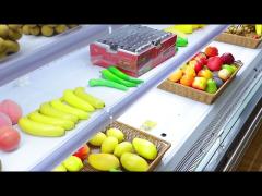 Air Curtain Multideck Open Chiller Store Fruit Display Refrigerator