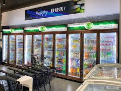 High Transparency Glass Door Top Flat Commercial Drink Coolers For Shop