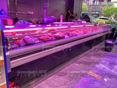 Large Fresh Meat Display Cooler For Supermarket Food Showcase