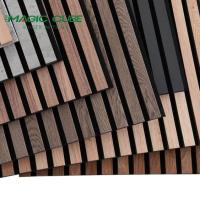 Quality Decorative Wood Slat PET Acoustic Panel for the Wall Covering for sale