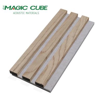 China Wood Felt Wall Cladding Slat Acoustic Panel 3 Side Interior Slat Wall Panel for sale