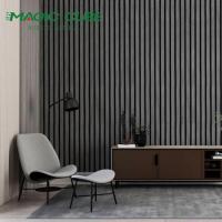 Quality 3 Side Wrapped Acoustic Slat Wall Panel Sound Absorbing Wood Veneer for sale
