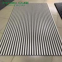 Quality Polyester Wooden Slatted Acoustic Wall Panels Flame Resistant For Meeting Room for sale