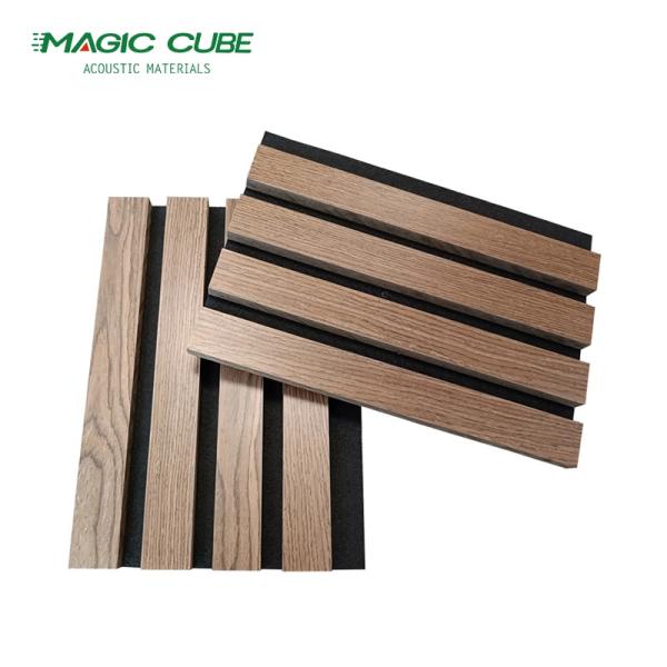 Quality MDF Slatted Timber Wall Panels Acoustic Decorative Wood Wall Slats for sale