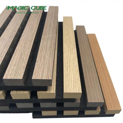 China Dec Acoustic Slat Wall Panel Covering Wood MDF Veneer Panels for sale