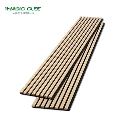 China Wooden MDF Slat wall Panels Flame Resistant Acoustic Aku Panel for sale
