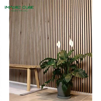 China Akupanel Wooden Slat Acoustic Panels MDF Slatwall Panels For Opera House for sale