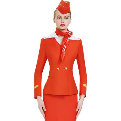 China Wholesale Russia Airline Airline Crew Uniform Pilot Stewardess Uniforms Custom for sale