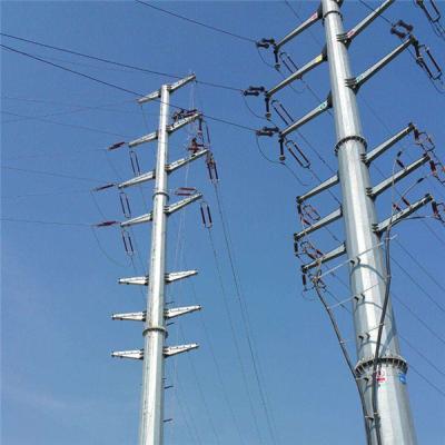 China 55FT 60FT 65FT 70FT Steel Pole Tower Octagonal Galvanized Power Steel Pole for sale