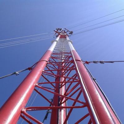China 60m torre da transmissão por micro-ondas da torre tubular de aço de 3 pés autossuficiente à venda