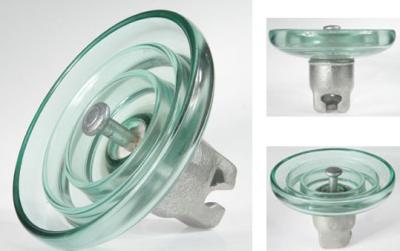 China Anti Pollution Suspension Disc Insulator U120blp Glass Material Easy Maintenance for sale