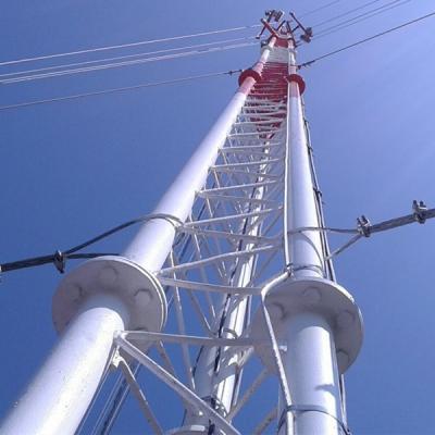 Chine Service de service de trois tubes mât d'antenne télescopique de 138 kilovolts à vendre