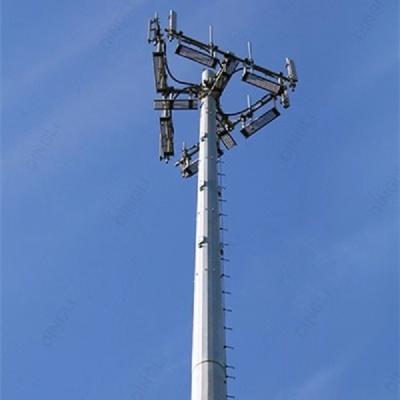 China 10 - 60 Meters Steel Mono Pole Tower Telecommunication Broadcasting for sale