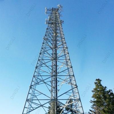 中国 3脚の鋼鉄管状タワーのテレコミュニケーションの電気通信をそびえているカスタム設計しなさい 販売のため