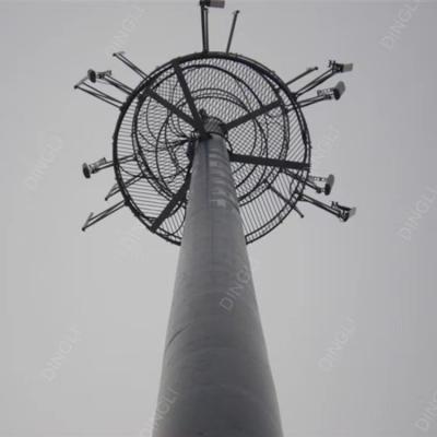 China Cell Monopole Single Steel Tubular Pole 15m Monopoles Antenna Mast Telecom Tower for sale