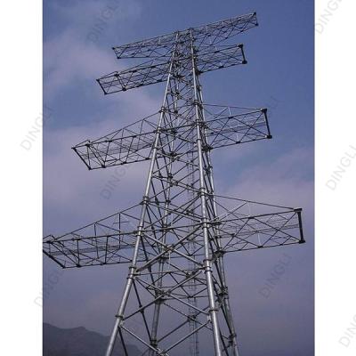 China Transmission Line Electric Power Tubular Steel Lattice Tower With Hot Dip Galvanized for sale