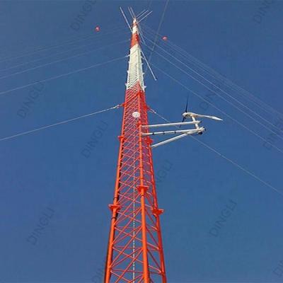 China Hot Dip Galvanized Round Guyed Mast Tower Steel Telecom Signal Tower for sale