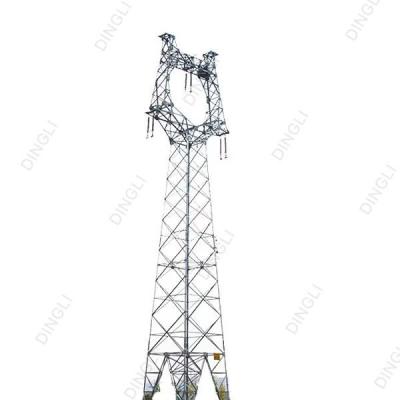 China Steel Pipe Galvanized Angle Steel Lattice Telecom Tower Electric Power Transmission for sale