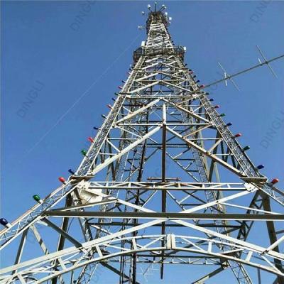 China GFL Four Legged Steel Telecommunication Towers Hot Dipped Galvanized for sale