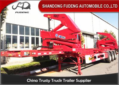 China 40ft 20 Ft Container Trailer , Double Hook Xcmg Container Side Loader Truck  for sale