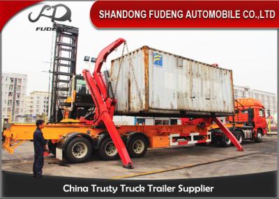 China Custom Capacity Side Lifter Trailer , 3 Axle Shipping Container Side Loader  for sale