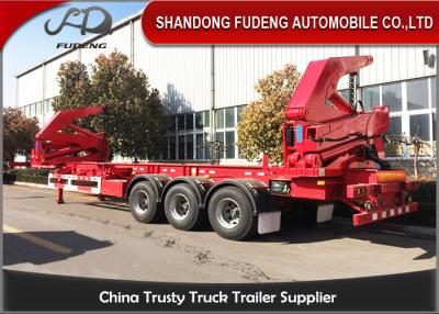 China 2 / 3 / 4 Axle Side Loader Trailer 37 Tons Lifting Capacity Mechanical Suspension for sale