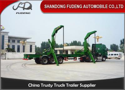China remolque lateral del camión del cargador de 40 pies, motor diesel separado del remolque de la elevación del uno mismo disponible en venta