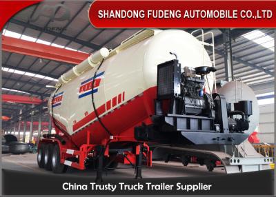 中国 3つの車軸は25ton-40tonのバルク トレーラーの粉のセメントのタンカーのトレーラーを半乾燥します 販売のため