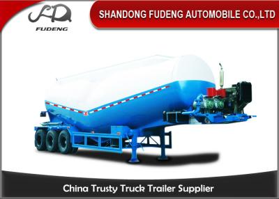 China 30-60 Cubic Meter Bulk Cement Tanker Trailer 3x13 Ton Axle Steel Q345B End Plate for sale
