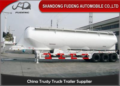 China Vertical Type Three Axles Bulk Powder Semi Tanker Trailer , Dry Van Trailer With Blower for sale