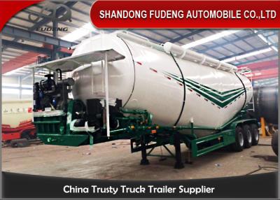 China 3 Axles Bulk Cement Tanker 30-75 CBM  Mechanical / Air / Bogie Suspension for sale