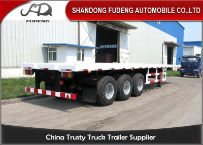 China White 3 Axles 40/45 Feet Flatbed Container Trailer With 12 Units THT Lock for sale