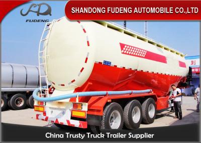 China Double Cabin Cement Tanker Trailer / Cement Bulk Trailer With ABS Brake System for sale