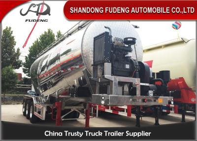 China Aluminium Alloy 3 Axles Bulk Cement Tanker Trailer Volume 45 CBM - 65 CBM for sale