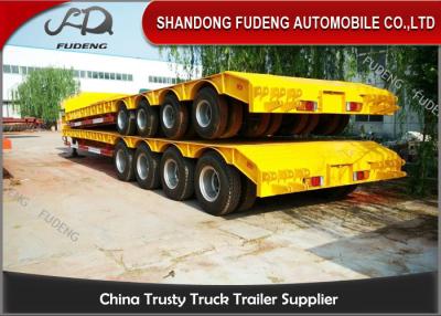 China 150 - 200 Ton Heavy Duty Lowboy Trailer For Construction Machines 4 Lines 8 Axles for sale