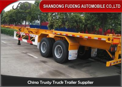 China Container chassis trailer , skeleton semi trailer 2 axles 20ft and 40ft with warranty and parts for sale