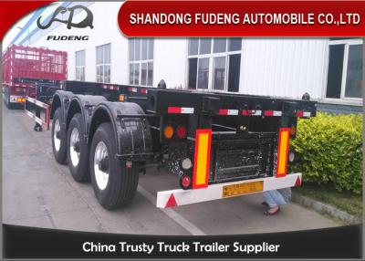 China 45ft Chassis Container Trailer Three Axles Skeletal Semi Trailer Truck First Axle Lift for sale
