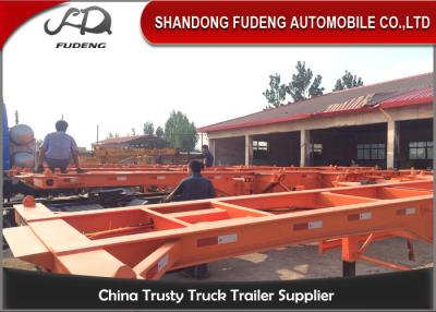 China 3 Axle used container semi trailer , 40ft skeletal trailer chassis semi trailer for sale
