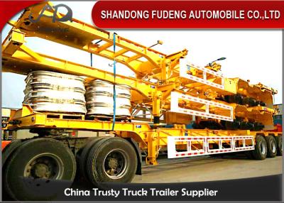 China Tandem Axle Skeletal Container Trailer With 12R22.5 Tire 40ft  Dimension for sale
