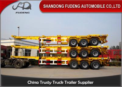 China 3 Axles Chassis Container Trailer 20ft / 40ft Containers Transporting for sale