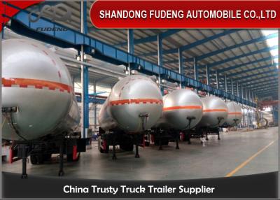 China Steel Material LPG Semi Trailer / 3 Axle 59.6CBM Fuel Tanker Semi Trailer for sale