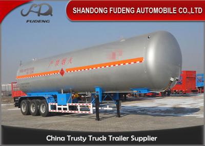 中国 30トン可燃性液体の輸送のFuwa/BPWの車軸のための59.4か59.7立方メートルの液化天然ガス/LPGタンク トレーラー 販売のため