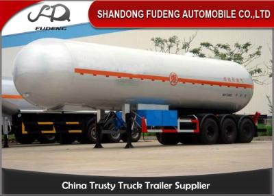China 56000L LPG Tank Semi Trailer , 3 Axles 25 Tons Butane Fuel Transfer Trailer  for sale