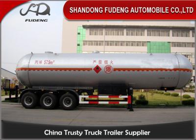 China 55 Cubic LPG Tank Trailer  Medium Pressure Round Shape Steel Tank Body for sale