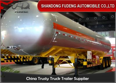 China Remolque cilíndrico auto del tanque del LPG con los árboles de la cabeza 50cbm tres de la elipse en venta
