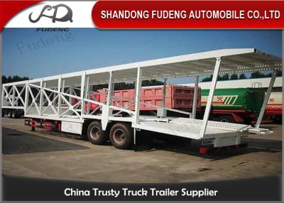 China Double Axles Car Carrier Trailer For 9 Cars Transport Steel Material for sale